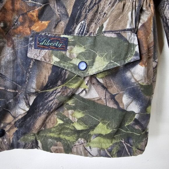 Liberty Realtree Hardwoods Woodland Camo Fleece Lined Hunting Jacket L - Picture 3 of 7